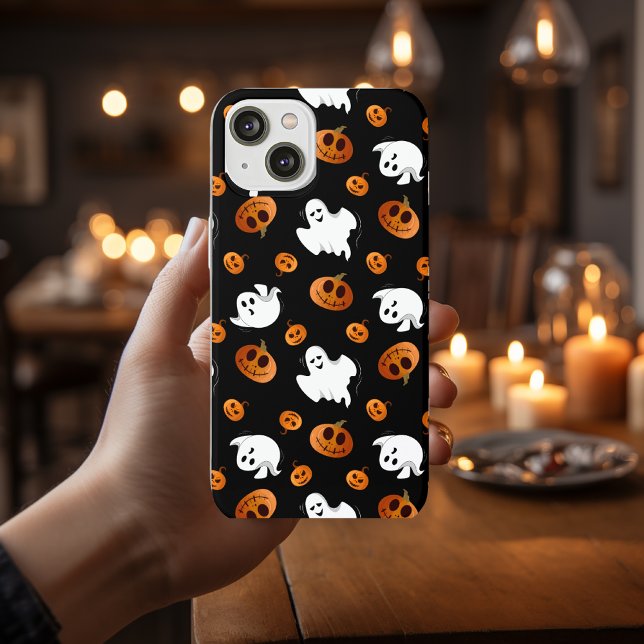 Niedlich Fun Halloween Ghost Pumpkin-Muster Case-Mate iPhone Hülle (Von Creator hochgeladen)