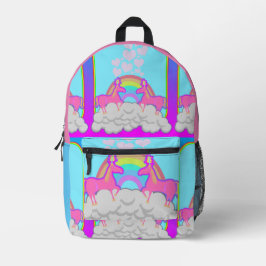 Niedlich Fun Neon Totally 80er Einhorn Pair Bedruckter Rucksack