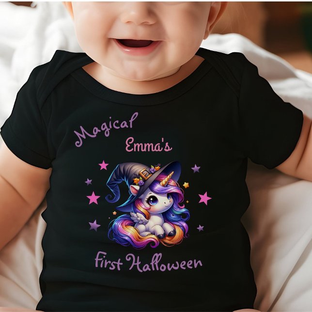 Niedlich Fun Unicorn Girl erster Halloween-Individ Baby Strampler (Von Creator hochgeladen)