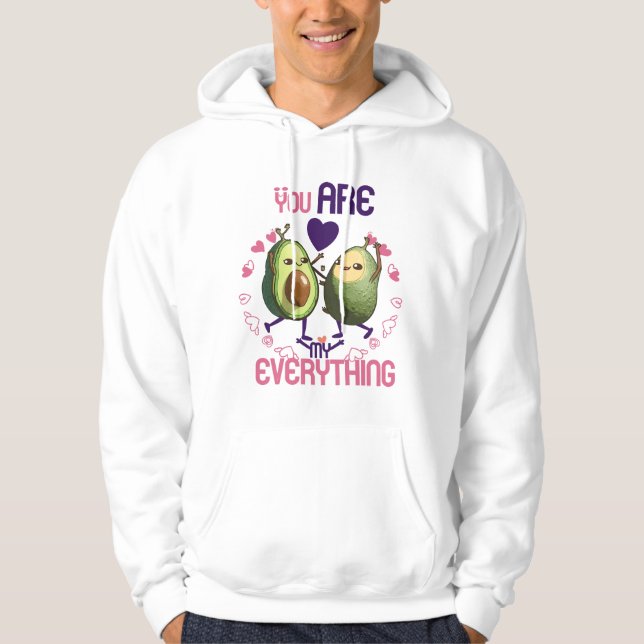 Niedlich Funny Avocados Liebe Dancing - Liebhaber  Hoodie (Vorderseite)