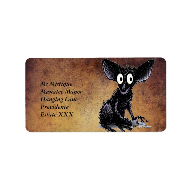 Niedlich Funny Aye-Aye Adressaufkleber (Vorne)