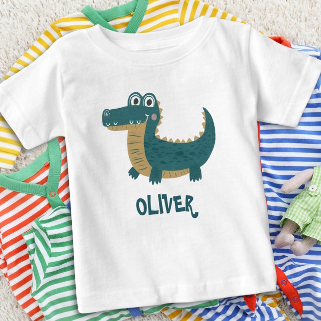 Niedlich Funny Baby Alligator Personalisiert T-shirt (Von Creator hochgeladen)