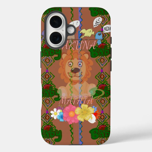 Niedlich Funny Baby Lion King: Hakuna Matata Desig Case-Mate iPhone Hülle (Rückseite)