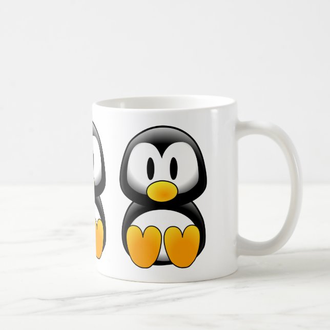 Niedlich Funny Baby Penguin Kaffeetasse (Rechts)