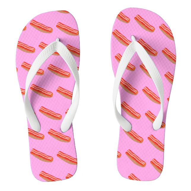 Niedlich Funny Bacon Flip Flops (Fußbett)