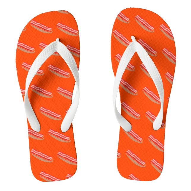 Niedlich Funny Bacon Flip Flops (Fußbett)