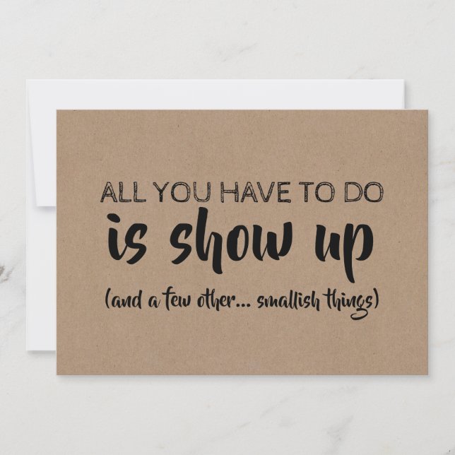 Niedlich Funny Bridesmaid / Vorschlag für eine Tra Einladung (Vorderseite)