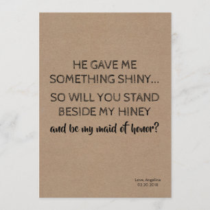 Niedlich Funny Bridesmaid / Vorschlag für eine Tra Einladung