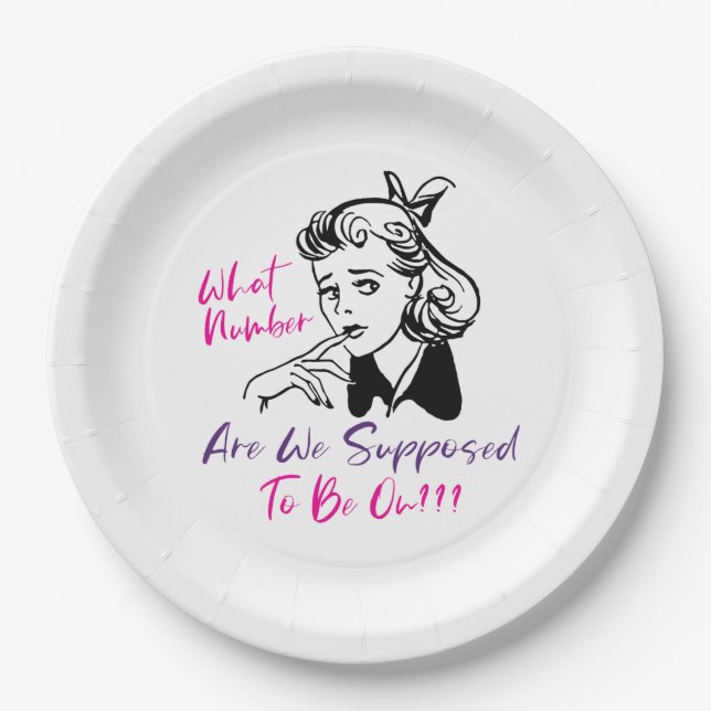 Niedlich Funny Bunco Party Pappteller (Vorderseite)