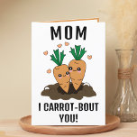 Niedlich Funny Carrot Pun Mama Happy Birthday Dankeskarte<br><div class="desc">Sie suchen eine einzigartige Möglichkeit,  Ihre Liebe und Ihren Spaß auszudrücken? Unsere lustige Karottenwirbelkarte ist die perfekte Wahl für Mama am Muttertag oder zum Geburtstag! Passen Sie es an,  indem Sie Ihre eigene persönliche Nachricht hinzufügen.</div>