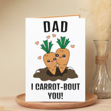 Niedlich Funny Carrot Pun Vater Happy Birthday