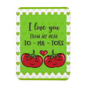 Niedlich Funny Cartoon Tomaten I Liebe Sie Magnet