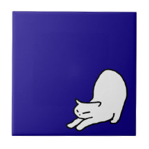 Niedlich & Funny Cat Doodle auf Blue