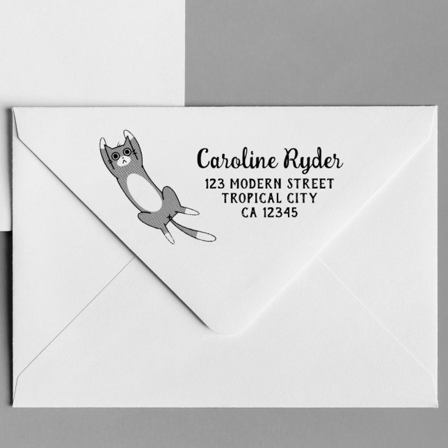 Niedlich Funny Cat Personalisiert Gummistempel (Von Creator hochgeladen)