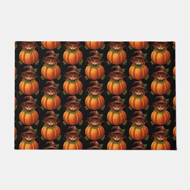 NIEDLICH FUNNY CAT PUMPKIN FUßMATTE (Vorderseite)