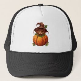 NIEDLICH FUNNY CAT PUMPKIN TRUCKERKAPPE