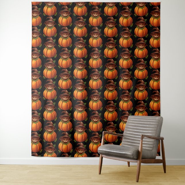 NIEDLICH FUNNY CAT PUMPKIN WANDTEPPICH (Beispiel)