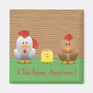 Niedlich Funny Chickens Cartoon Kühlschrankmagnet Magnet