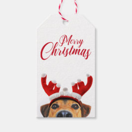 Niedlich Funny Christmas Hund Rentier Antler Headb Geschenkanhänger