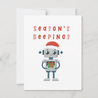 Niedlich Funny Christmas Robot Card Feiertagskarte