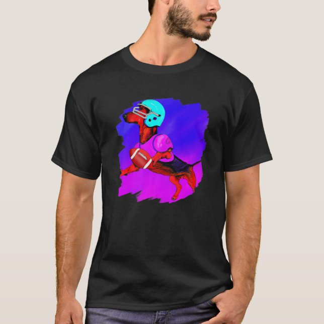 Niedlich Funny Dackel Chiweenie Dackel Dog Playing T-Shirt (Vorderseite)