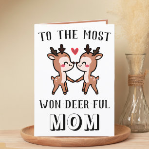 Niedlich Funny Deer Buck Wunderbare Mama Geburtsta Dankeskarte