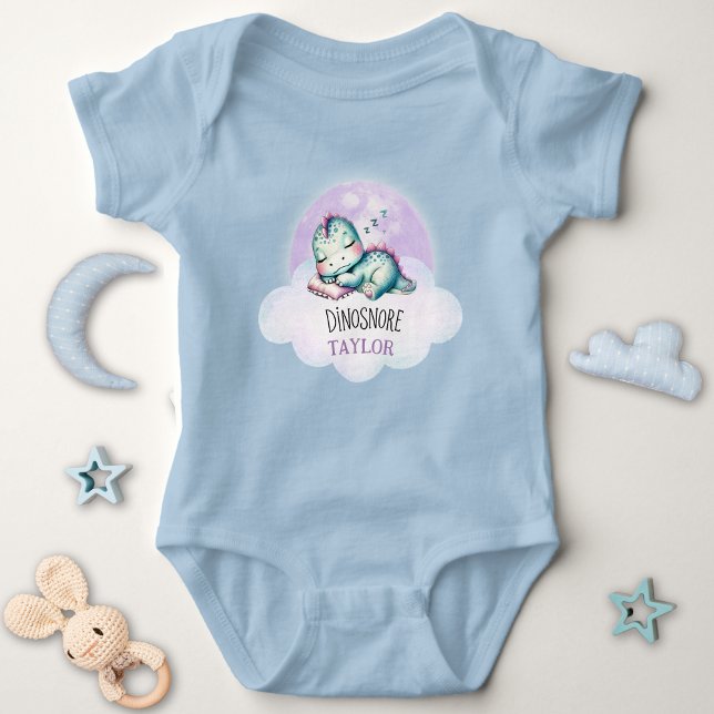 Niedlich Funny Dinosaur Personalisiert Name Unisex Baby Strampler (Von Creator hochgeladen)