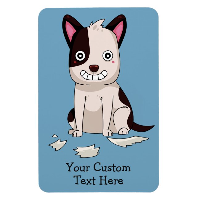 Niedlich & Funny Dog, benutzerdefinierter Text- un Magnet (Vertikal)