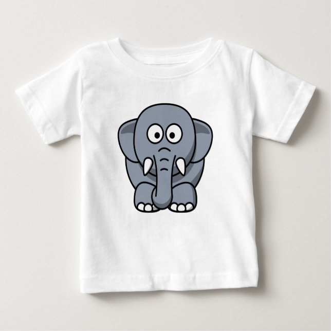 Niedlich Funny Elephant - Grauer T - Shirt (Vorderseite)