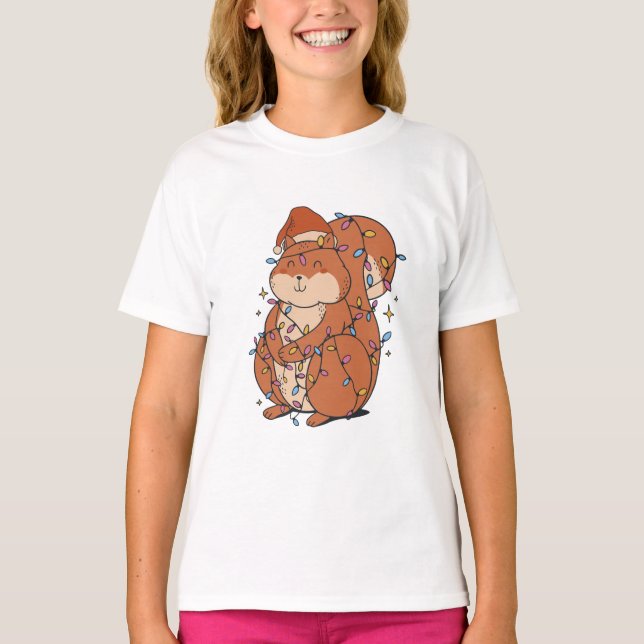 Niedlich Funny Festivals Eichhörnchen T-Shirt (Vorderseite)
