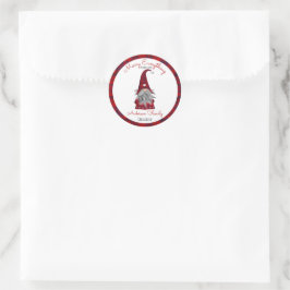 Niedlich Funny Frohe Weihnachts-Elf Personalisiert Runder Aufkleber