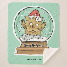 Niedlich Funny Funny Christmas Cat individuelle Na