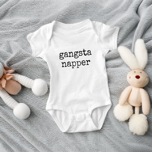 Niedlich Funny Gangsta Napper Baby Strampler