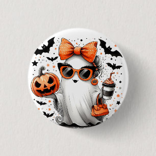 Niedlich Funny Halloween Ghost Button