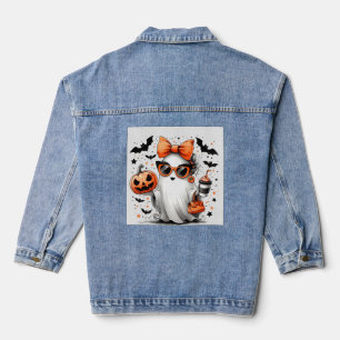 Niedlich Funny Halloween Ghost Jeansjacke