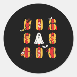 Niedlich Funny Halloweiners Hot Dog Ghosts Hallowe Runder Aufkleber
