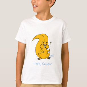 Niedlich Funny Happy Camper Eichhörnchen Camping T T-Shirt
