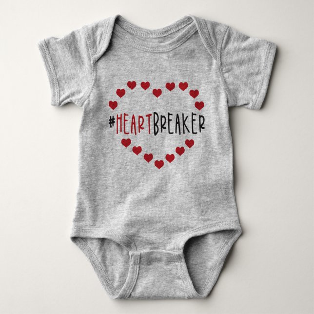 Niedlich Funny Heartbreaker Valentinstag Baby Strampler (Vorderseite)