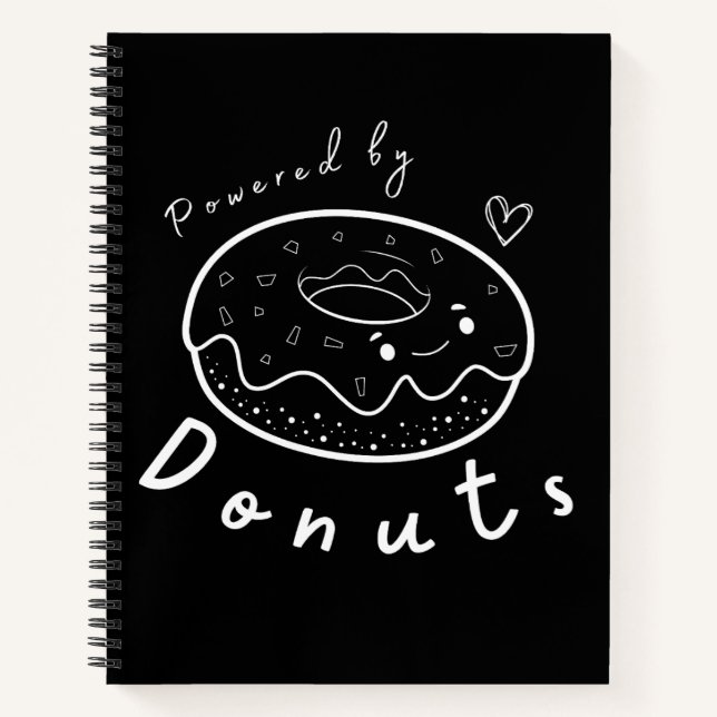 Niedlich Funny Kawaii Donut Zitat Notizbuch (Vorderseite)