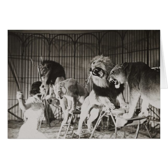 Niedlich Funny Lion Tamer Mama Frau (Vorderseite (Horizontal))