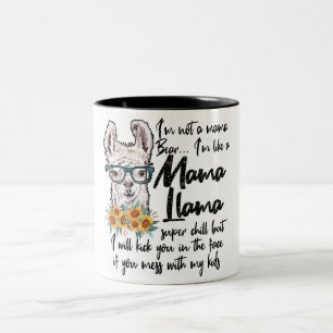 Niedlich/Funny Mama Llama Zweifarbige Tasse