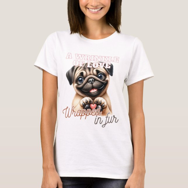 NIEDLICH FUNNY MOPS DOG SPRICHWORT T-Shirt (Vorderseite)