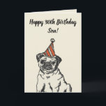 Niedlich Funny Mops Gray Son 30. Geburtstag Karte<br><div class="desc">Niedlicher Funny Mops Gray Son 30. Geburtstag, ein einzigartiges Design für jeden, der etwas Besonderes für seinen Sohn zu seinem Geburtstag sucht. Das Design verfügt über einen niedlichen Mops vorne mit anpassbarem Text, den Sie personalisieren können. Zögern Sie also nicht, ihn zu personalisieren, um Ihre eigene Geburtstagseinladung zu machen. Wenn...</div>