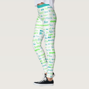 Niedlich Funny Naughty Nizza Weihnachtsfeiertag Yo Leggings