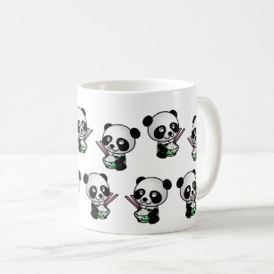 Niedlich Funny Panda Ess Rice Wildlife Animal Kaffeetasse