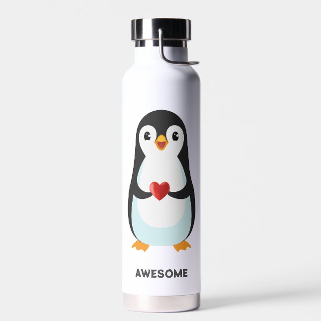 Niedlich Funny Penguin Cartoon Trinkflasche (Links)