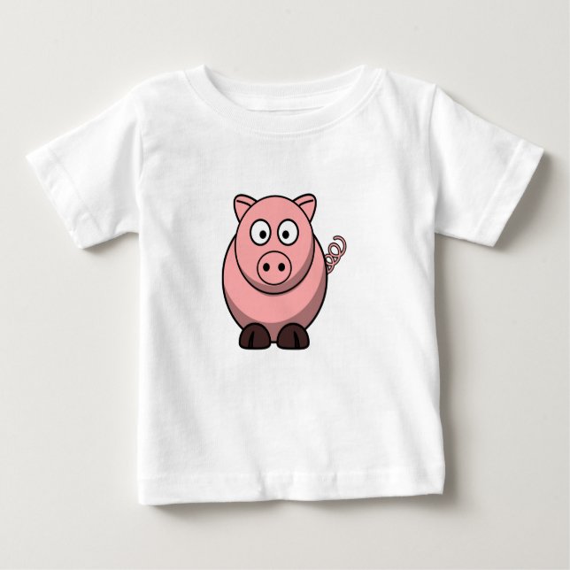 Niedlich Funny Pig Baby T-shirt (Vorderseite)