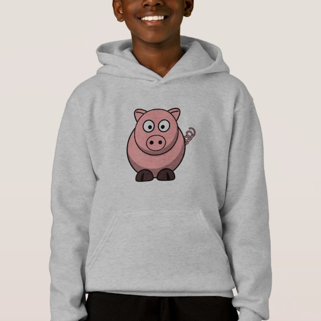 Niedlich Funny Pig Hoodie (Vorderseite)