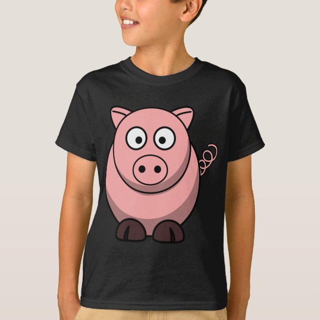 Niedlich Funny Pig T-Shirt (Vorderseite)