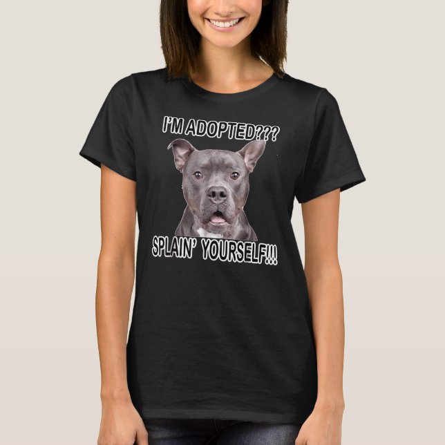 Niedlich Funny Pitbull Dog T-Shirt (Vorderseite)